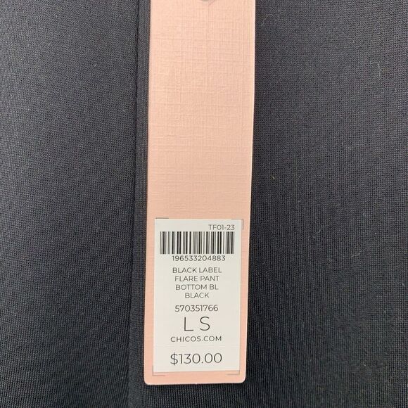 Chico Black Label Flare Pull-On Pants Womens Size Large SHORT Black NWT $139 - Picture 6 of 11